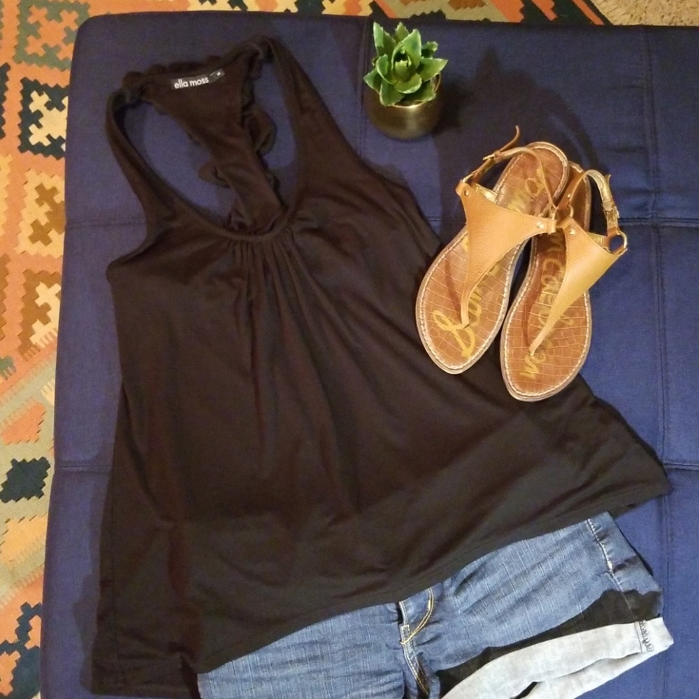 Ella Moss Ruffle Razorback Tank Sz. M